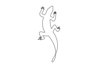 Lizard continuous line drawing vector illustration