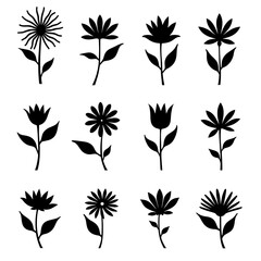 Set of flowers, Set of floral elements