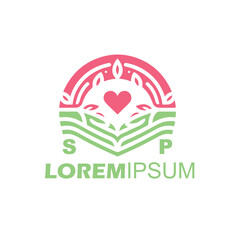 Sad love logo design 