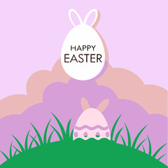  Happy Easter day sale promotion vector element design  for  banner, poster or flyer , ad, promotion,  web-banner, article  and seasonal projects
