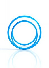 Blue Circles on White Background,