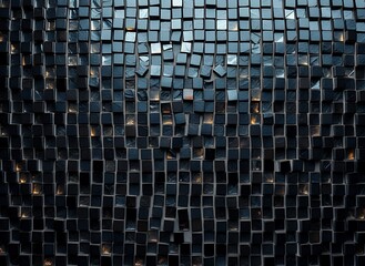 Fototapeta premium Modern Abstract Black Mosaic Wall