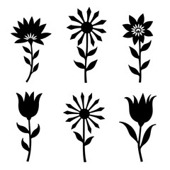 Set of flowers, Set of floral elements