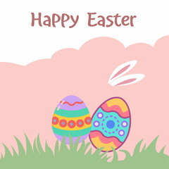  Happy Easter day sale promotion vector element design  for  banner, poster or flyer , ad, promotion,  web-banner, article  and seasonal projects