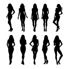 silhouettes of women