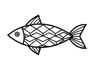Betta fish coloring page for a children's book with colorful examples. Image in vector format. Great coloring activity for children and toddlers