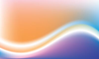 Colorful abstract image a flowing gradient wave in shades of orange blue and purple