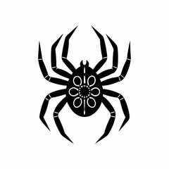 creative Silhouette spider Icon Vector Illustration
