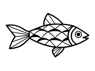 Betta fish coloring page for a children's book with colorful examples. Image in vector format. Great coloring activity for children and toddlers
