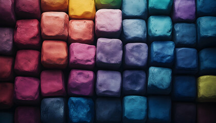 Fototapeta premium Abstract Colorful Cube Mosaic