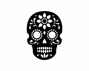 creative Silhouette skull Icon Vector Illustration
