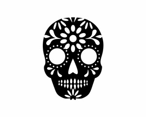 creative Silhouette skull Icon Vector Illustration
