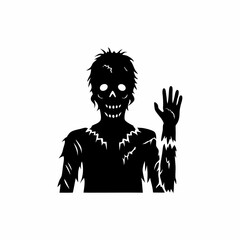 creative Silhouette zombie Icon Vector Illustration