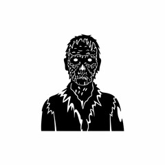 creative Silhouette zombie Icon Vector Illustration