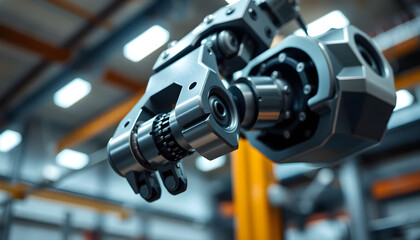 close up of a machine in a factory