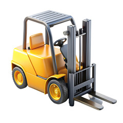 Forklift 3D icon isolated on white background