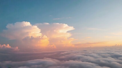 Fototapeta premium Sunset above the clouds