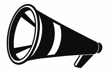 Megaphone Silhouette Vector Illustration Black and White