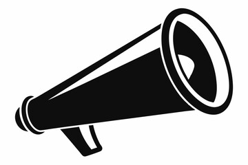 Megaphone Silhouette Vector Illustration Black and White