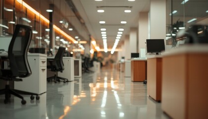 Fototapeta premium Empty office hallway