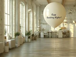 Message Floating in an Office Space