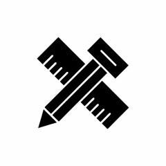 creative details T-square Icon Vector Illustration