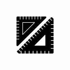creative details T-square Icon Vector Illustration