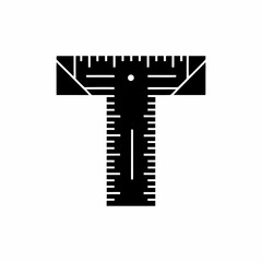 creative details T-square Icon Vector Illustration