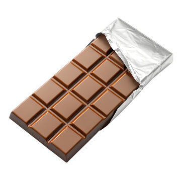 3D Chocolate Bar Icons &ndash; Sweet Candy Bars with Foil Wrappers

