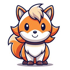 Cute cartoon fox