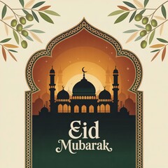 Eid al-Adha Mubarak Flyer Template – Islamic Festival Celebration Design for Qurbani, Eid ul adha poster, 2025