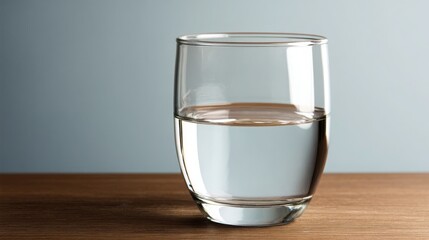 A half full glass of water emphasizing perspective in business and the importance of clarity in decision making