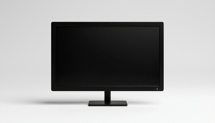 Black monitor on white background
