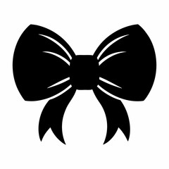 black and white bow