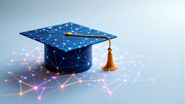 Innovative Graduation Cap with Digital Design
