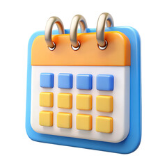 School schedule 3D icon isolated on white background