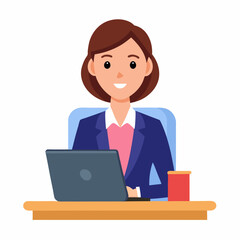 Business  women Working on laptop 