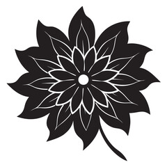 Fototapeta premium Flower with Blooms Vector Illustration 