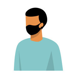man using health mask vector