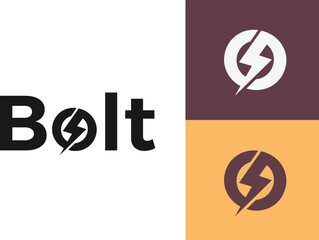 Bolt Logo Design With Lighting Thunder Bolt. Electric Bolt Letter Logo design	