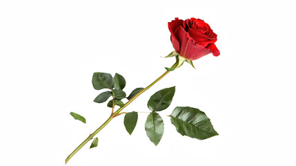 Obraz premium a single flower stem on a transparent background, PNG image, PNG file, Generative art.