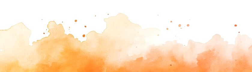 A warm, abstract watercolor painting featuring blended orange hues.
