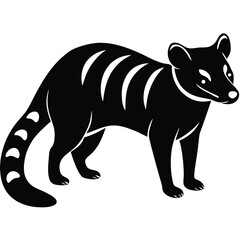 African civet vector sihouette animal