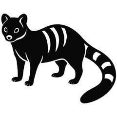 African civet vector sihouette animal