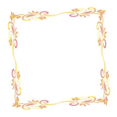 decorative frame with flowers