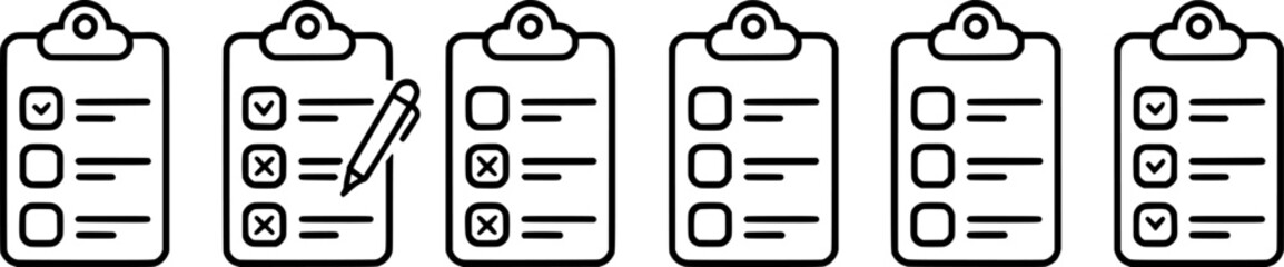 Checklist Clipboard Vector Icons Task Management Planning To Do List Symbol