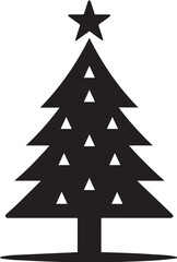 Obraz premium Christmas tree vector art illustration