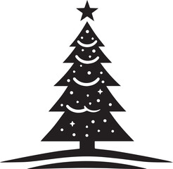 Christmas tree vector isolated on white background