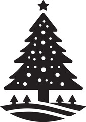 Obraz premium Christmas tree vector isolated on white background