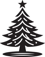 Obraz premium Christmas tree vector isolated on white background
